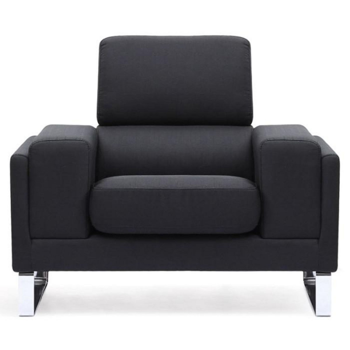 Paris Prix Fauteuil en Tissu  Ezekiel  104cm Noir