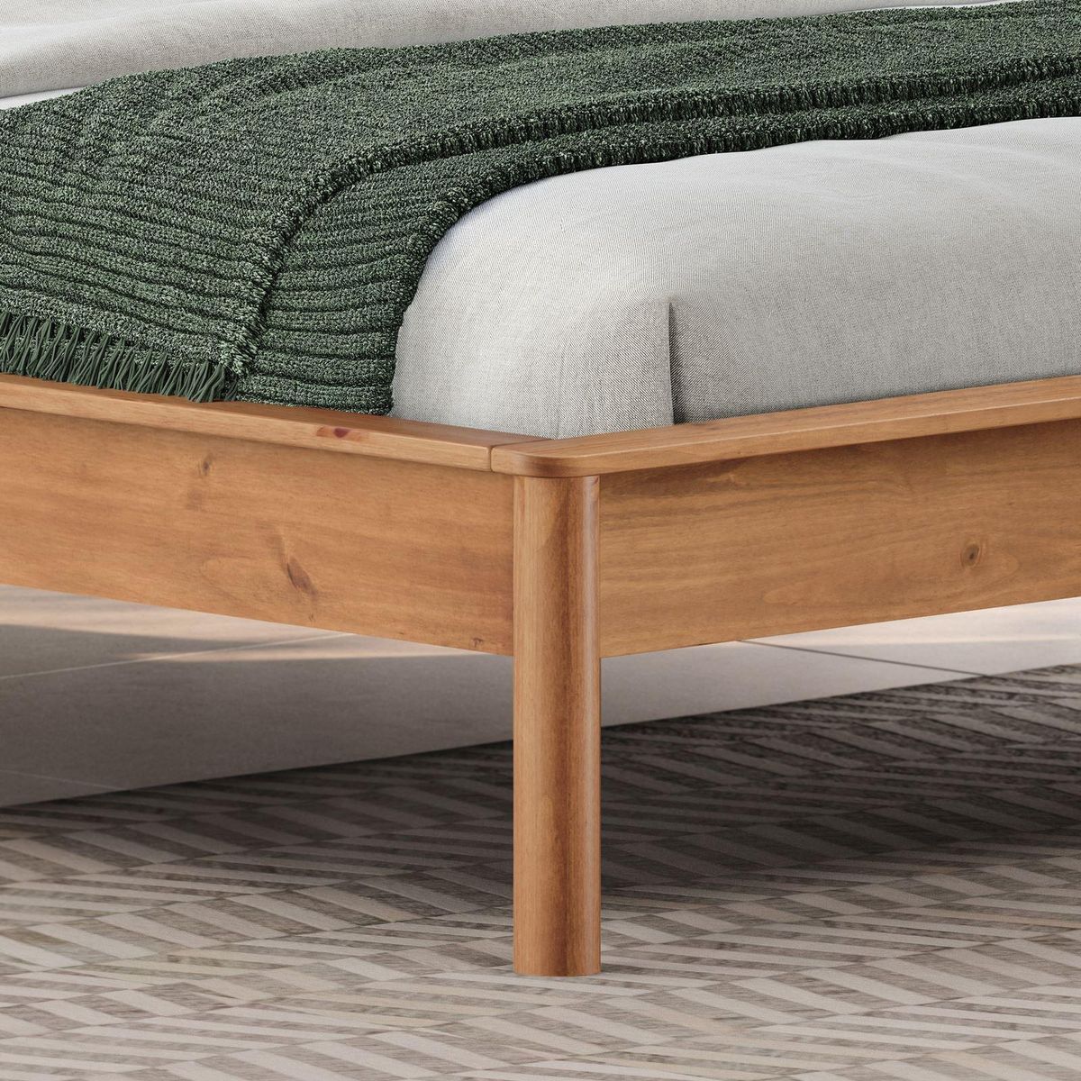 IDIMEX Lit avec sommier APOANA en bois massif