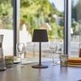 Lumisky Lampe de table sans fil LED ABBY BLACK Noir Aluminium H30CM