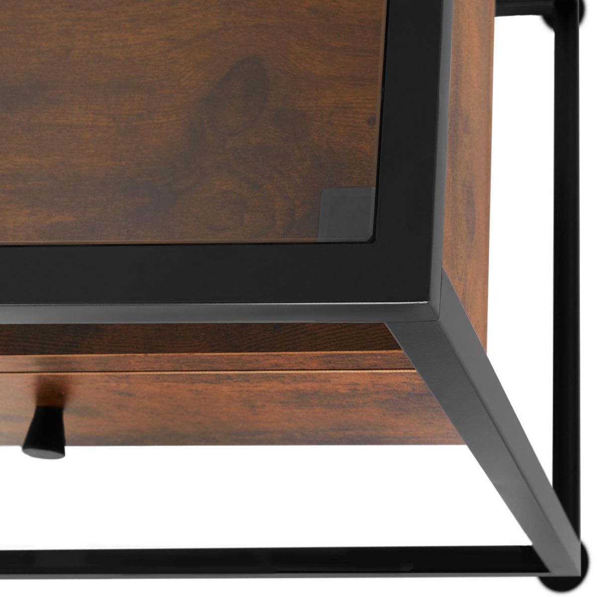 tectake Buffet bas style industriel Bois foncé industriel, rustique