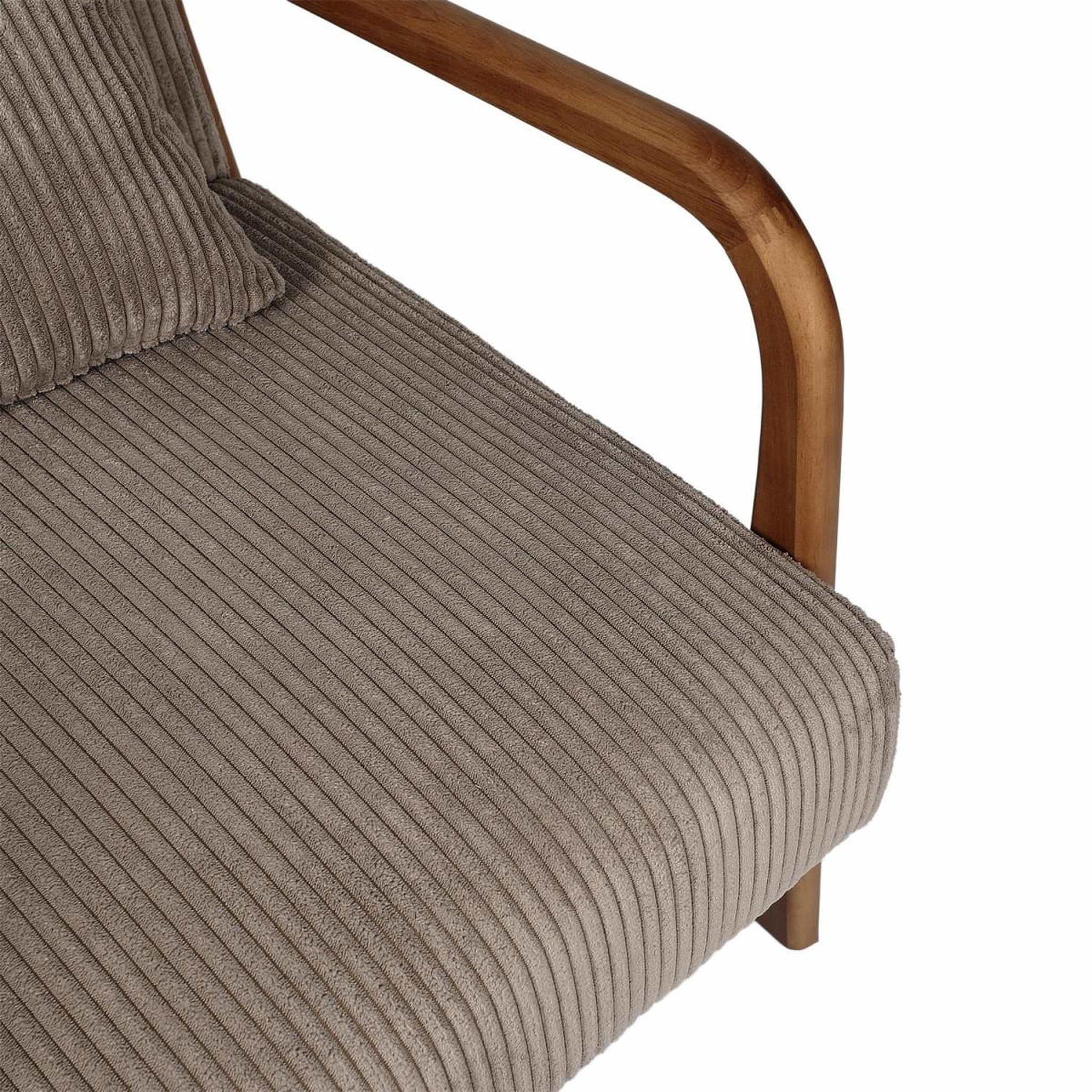 Voir la diapositive 6 : The Home Deco Factory Fauteuil côtelé design  scott  75cm taupe