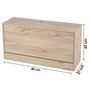 Voir la diapositive 3 : TOILINUX Meuble à chaussures - 1 Porte Pratik - Hauteur 42 cm - Bois clair