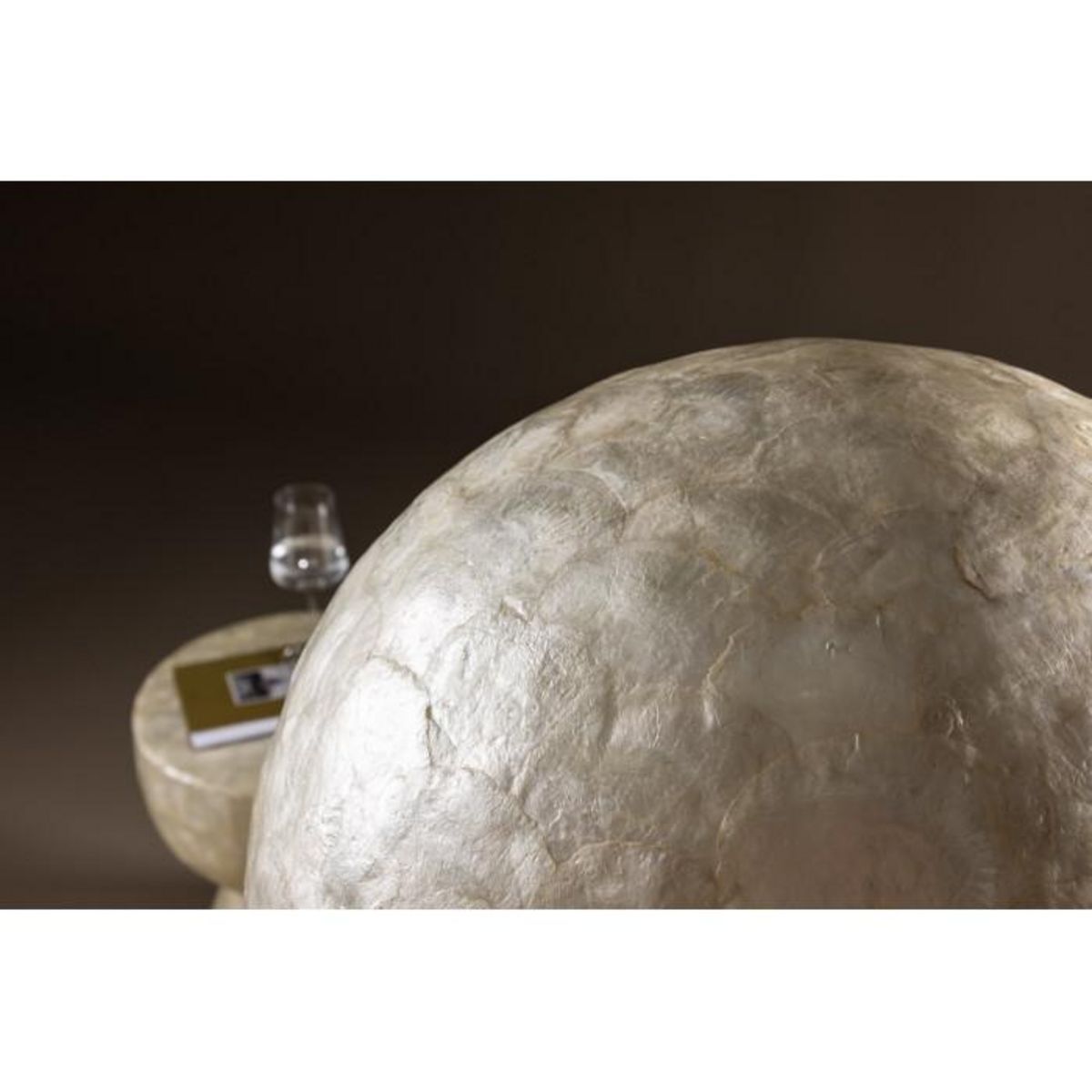 Paris Prix Lampadaire Design en Capiz  Lindon  120cm Gris Clair