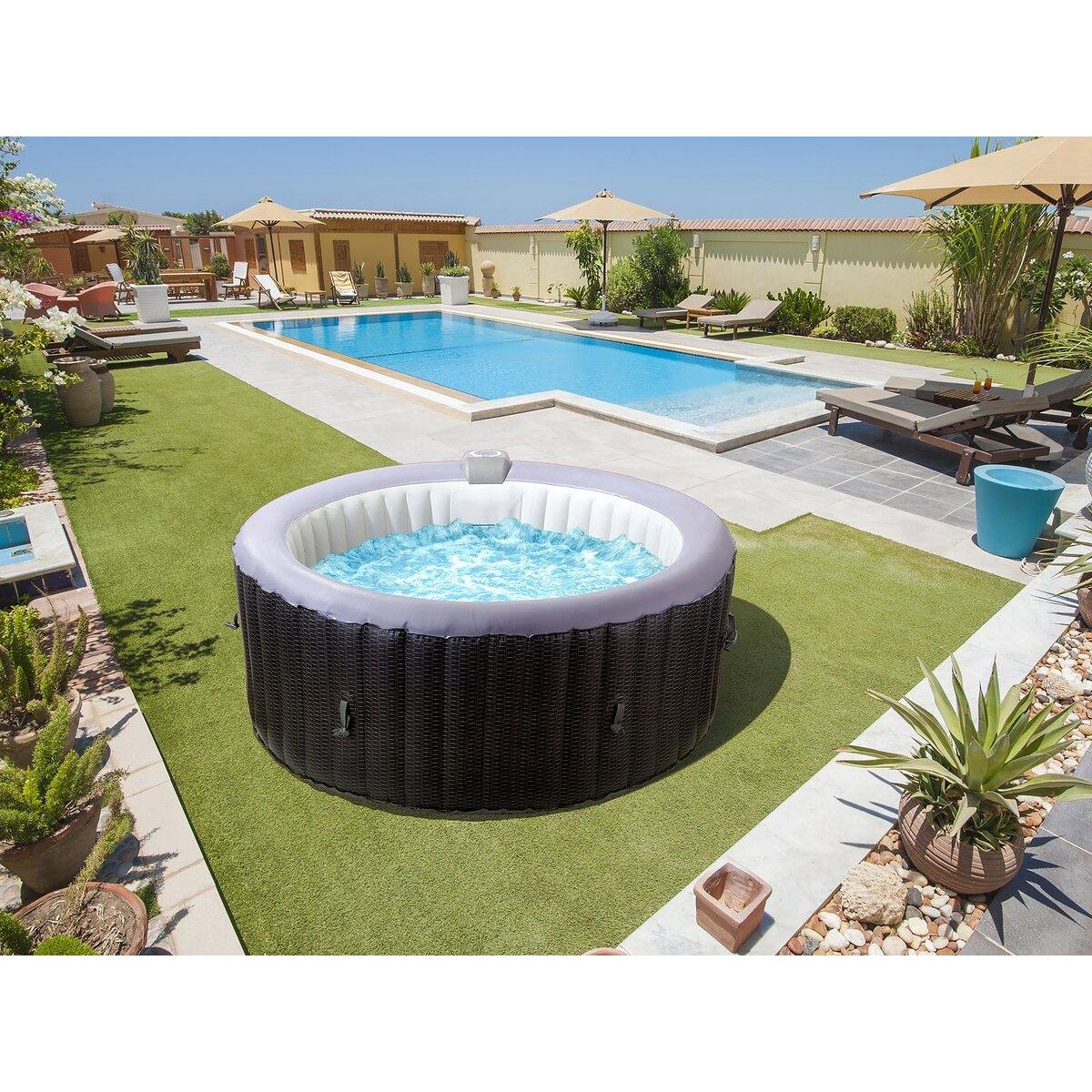 Habitat et Jardin Spa gonflable en PVC   Malaga  - 4 places - Gris