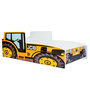 Voir la diapositive 1 : KOBI Lit enfant Tractor Jaune 140x70 - Design Amusant et Fonctionnel