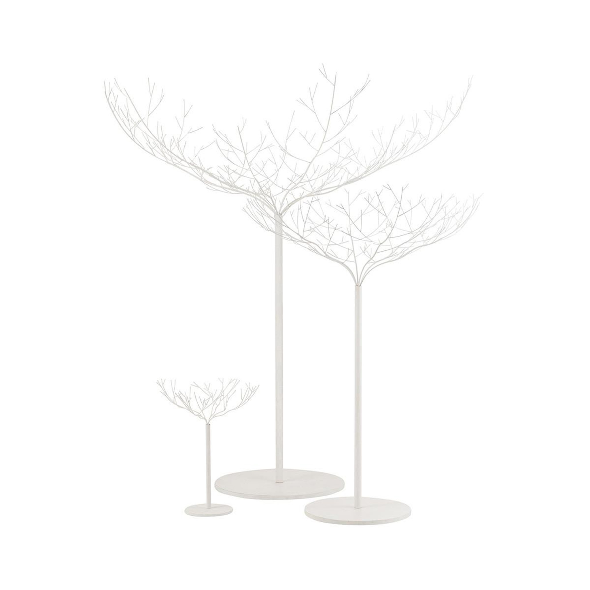 Voir la diapositive 4 : J-LINE Arbre déco en métal  maynard  75cm blanc