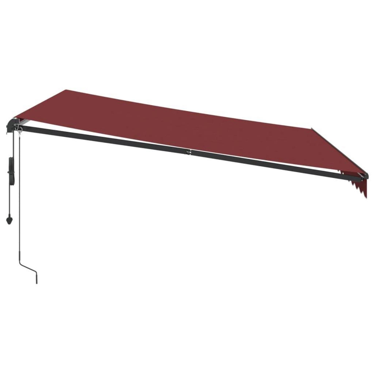 VIDAXL Auvent retractable automatique avec LED bordeaux 400x300 cm