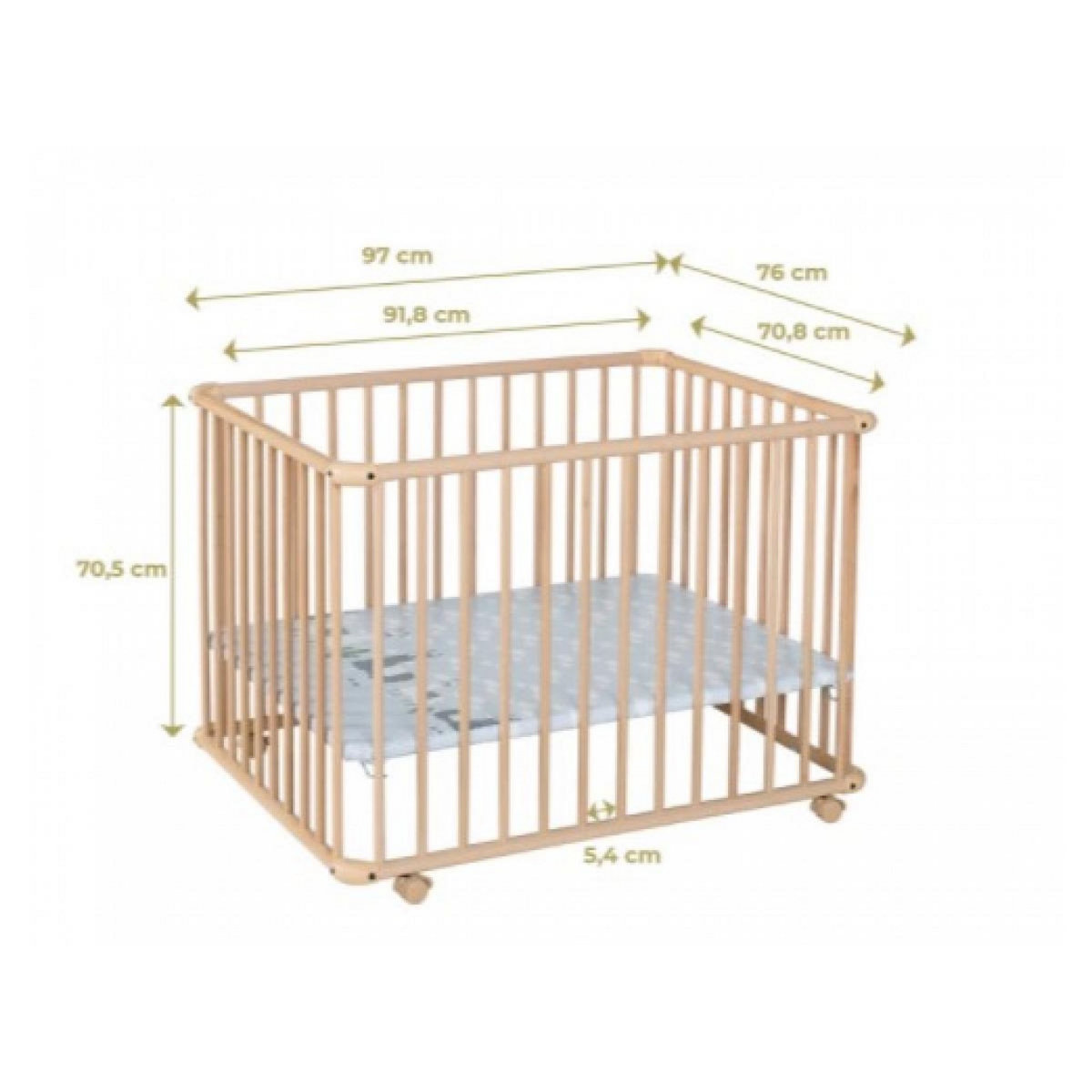 GEUTHER Parc BELAMI + fond reglable 76 x 97 x 71 Cadre Naturel Decor Vert d Eau