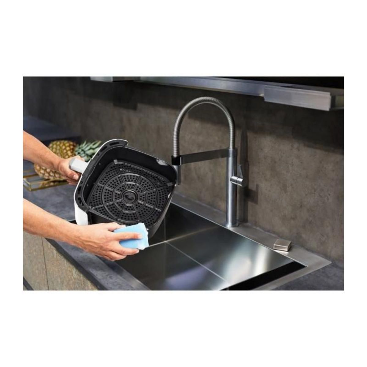 Medion Friteuse a Air Chaud - MEDION - 50073000 - 2150 W - Ecran tactile - 9 programmes - Blanc