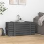 Voir la diapositive 3 : VIDAXL Boîte de rangement Gris 91x40,5x42 cm Bois massif de pin