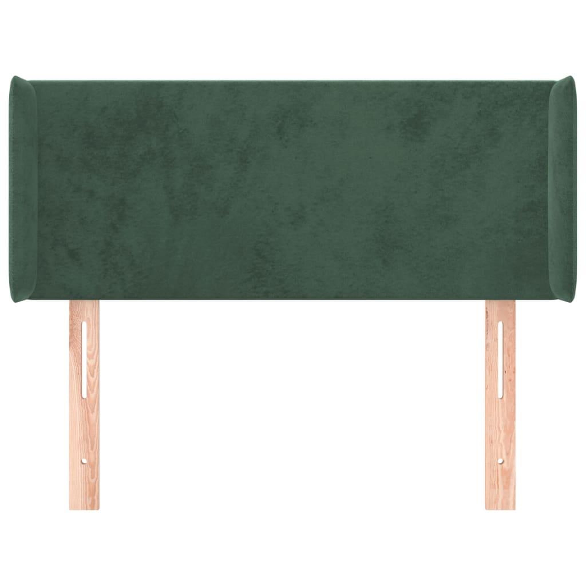 Voir la diapositive 3 : VIDAXL Tete de lit avec oreilles Vert fonce 103x16x78/88 cm Velours