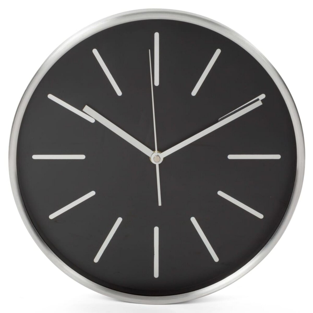Perel Perel Horloge murale 30 cm Noir et argente