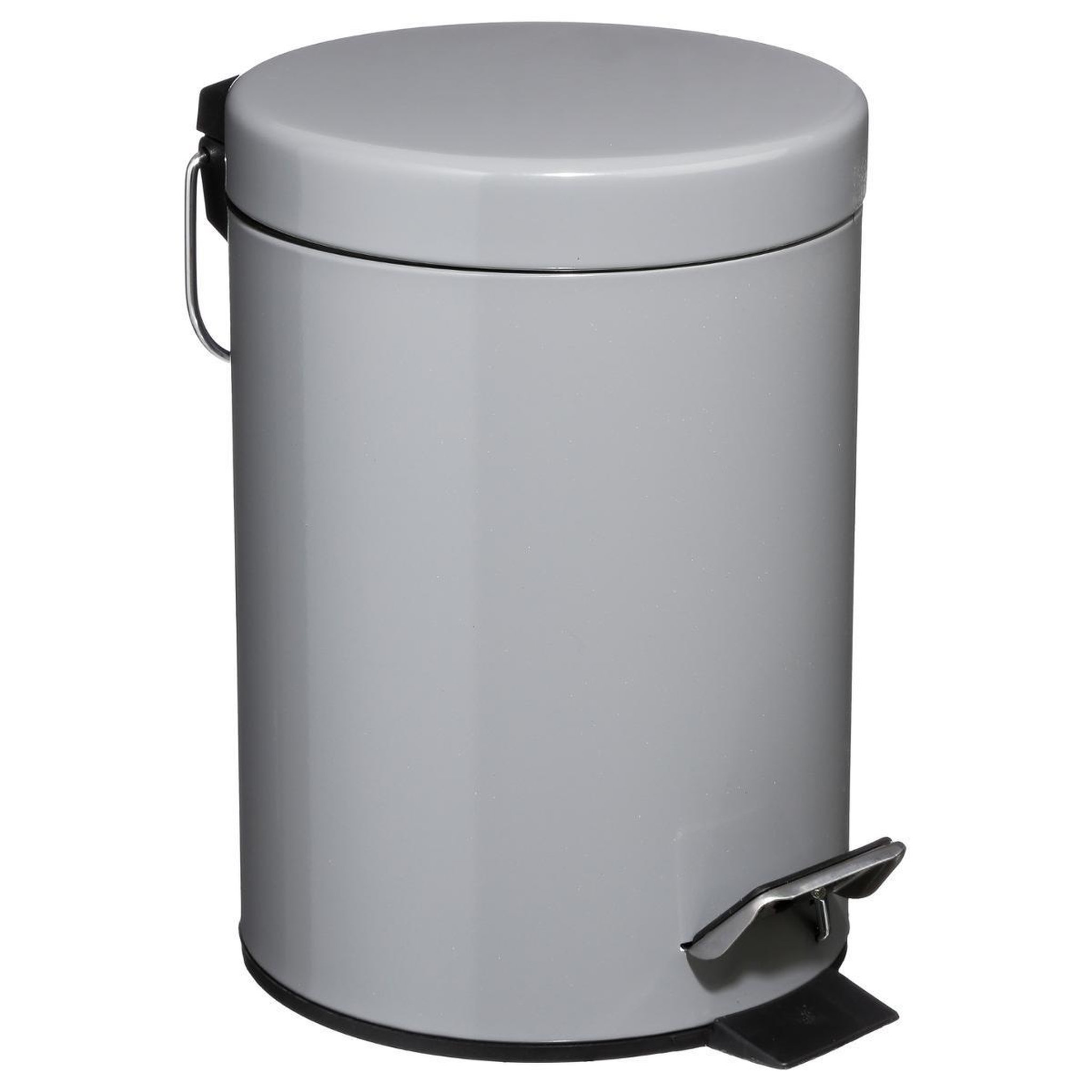 FIVE Poubelle de salle de bain  métal  3l gris