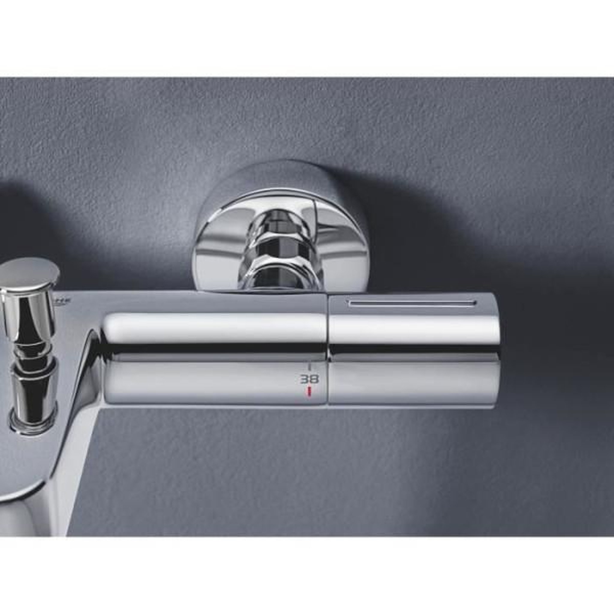 Voir la diapositive 3 : Grohe Mitigeur thermostatique bain douche grohe precision get - montage mural - chromé