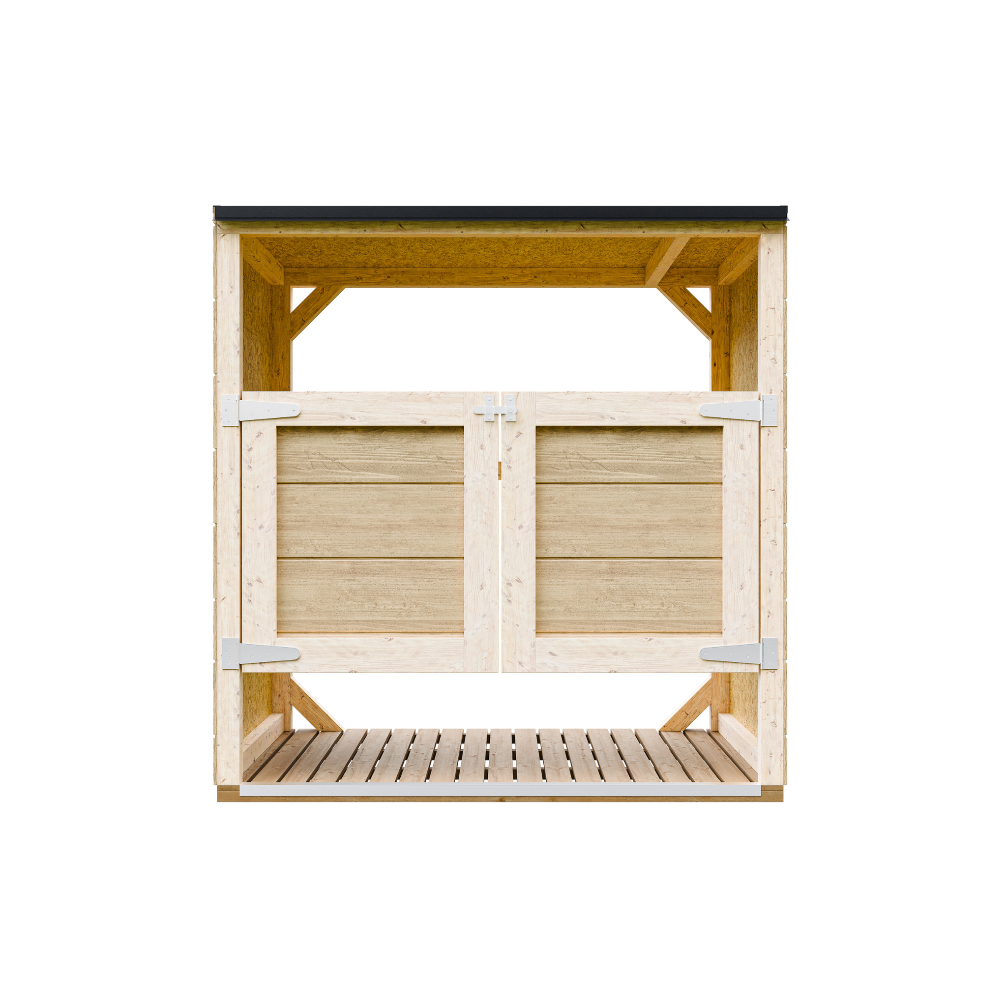 Voir la diapositive 2 : TIMBELA Abri de jardin pour poubelles, Cache poubelle extérieur 2x240L M980A