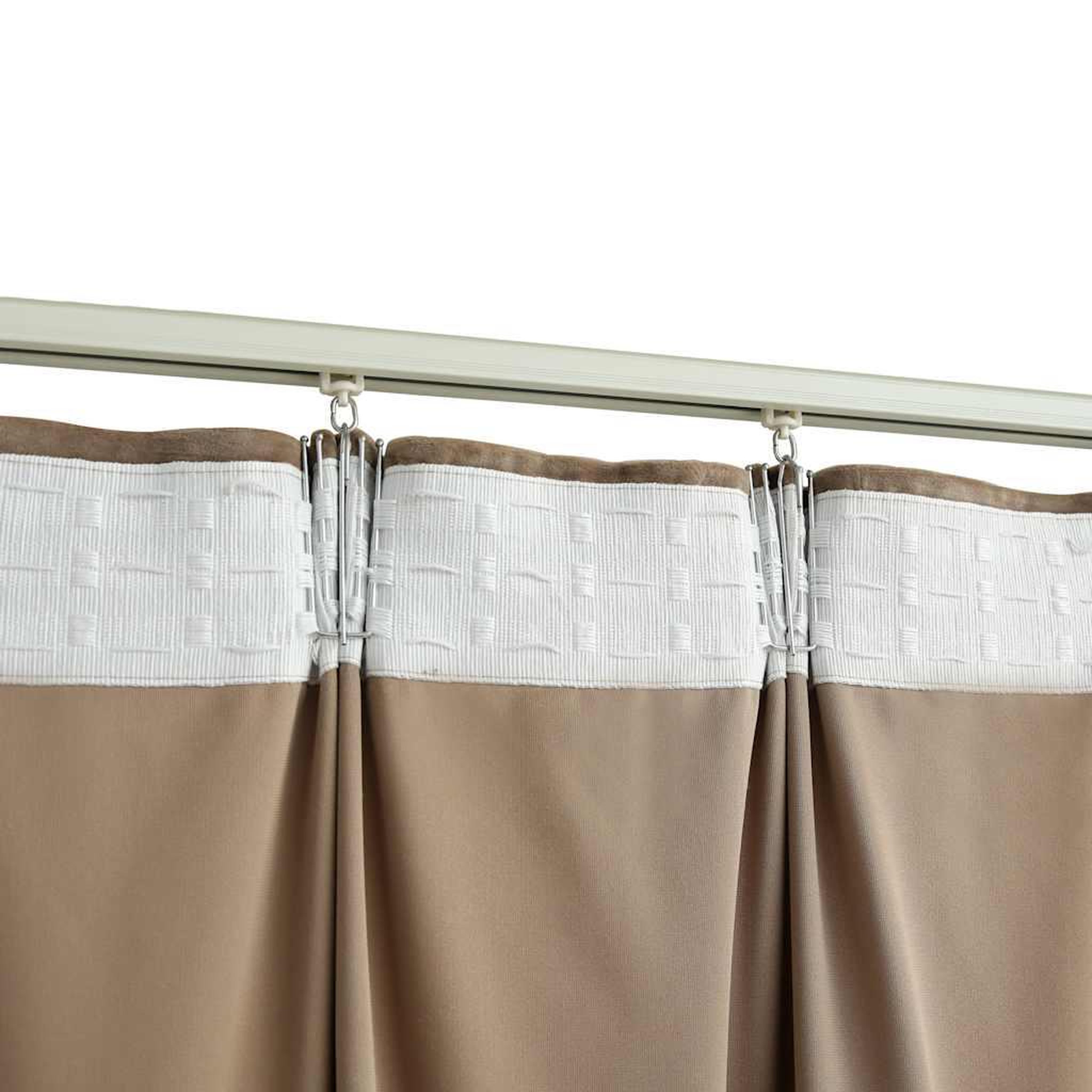 Voir la diapositive 4 : VIDAXL Rideau occultant avec crochets Velours Beige 290x245 cm