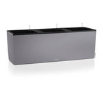 LECHUZA Jardiniere LECHUZA Trio Stone 30 - kit complet, gris pierre - Avec réserve d'eau - Plastique - Rectangulaire