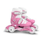 STAMP Patins en ligne 2-en-1 - STAMP - SKIDS CONTROL - 3 roues - Taille 27-30 - Rose