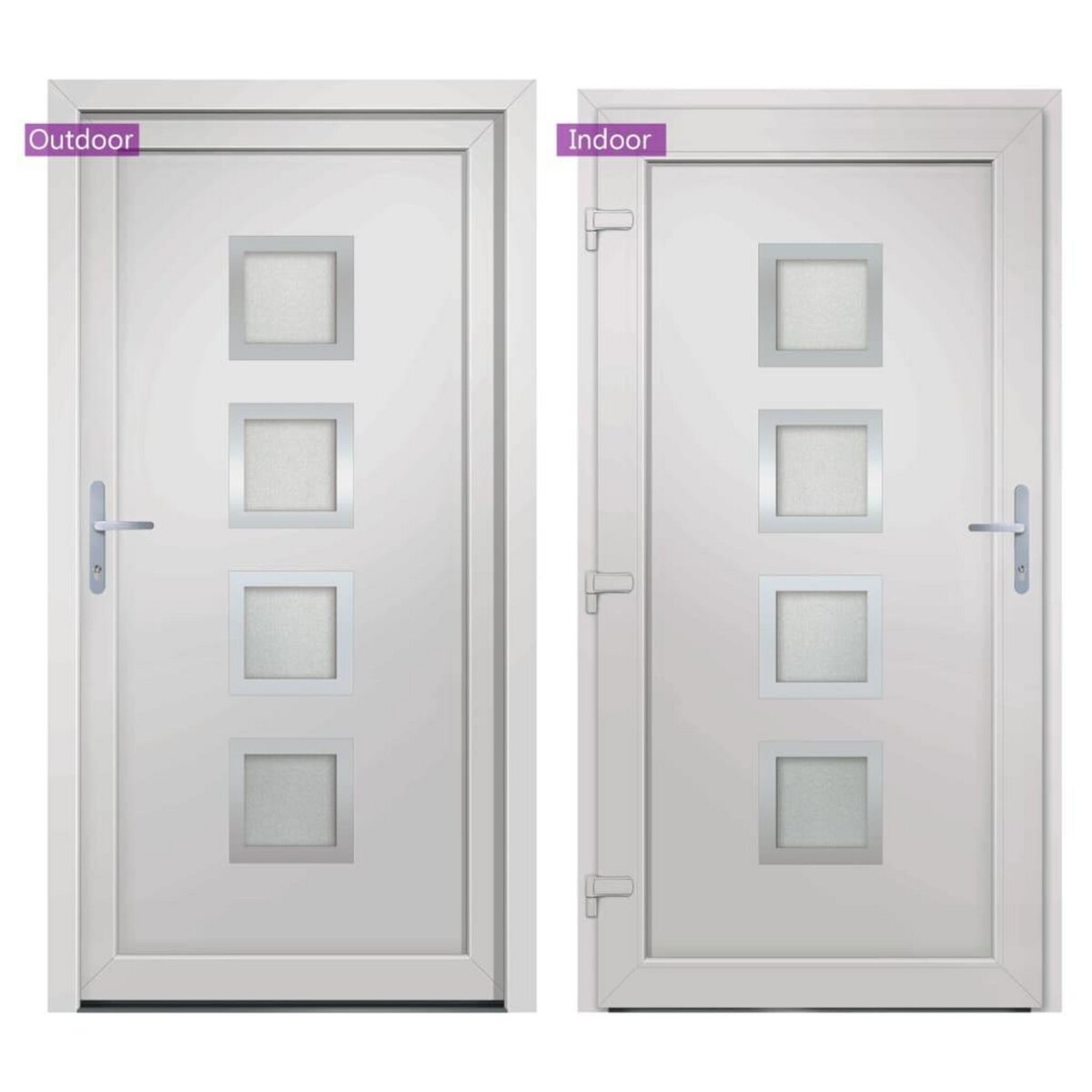 VIDAXL Porte d'entree blanc 98x190 cm PVC
