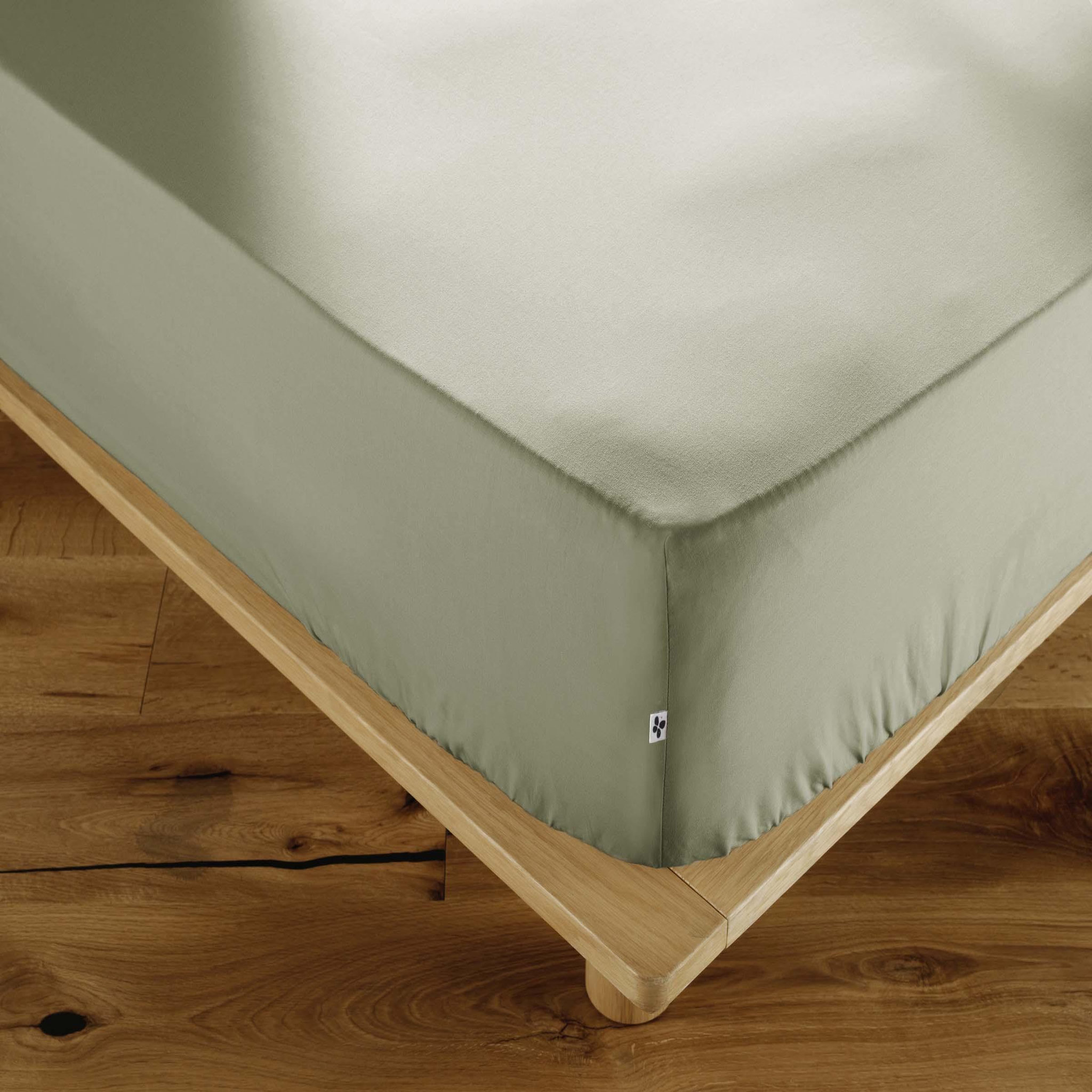 Voir la diapositive 3 : Eden Drap housse double gaze de coton gaïa