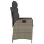 Voir la diapositive 5 : VIDAXL Chaise inclinable de jardin avec coussins gris resine tressee