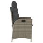 Voir la diapositive 5 : VIDAXL Chaise inclinable de jardin avec coussins gris resine tressee