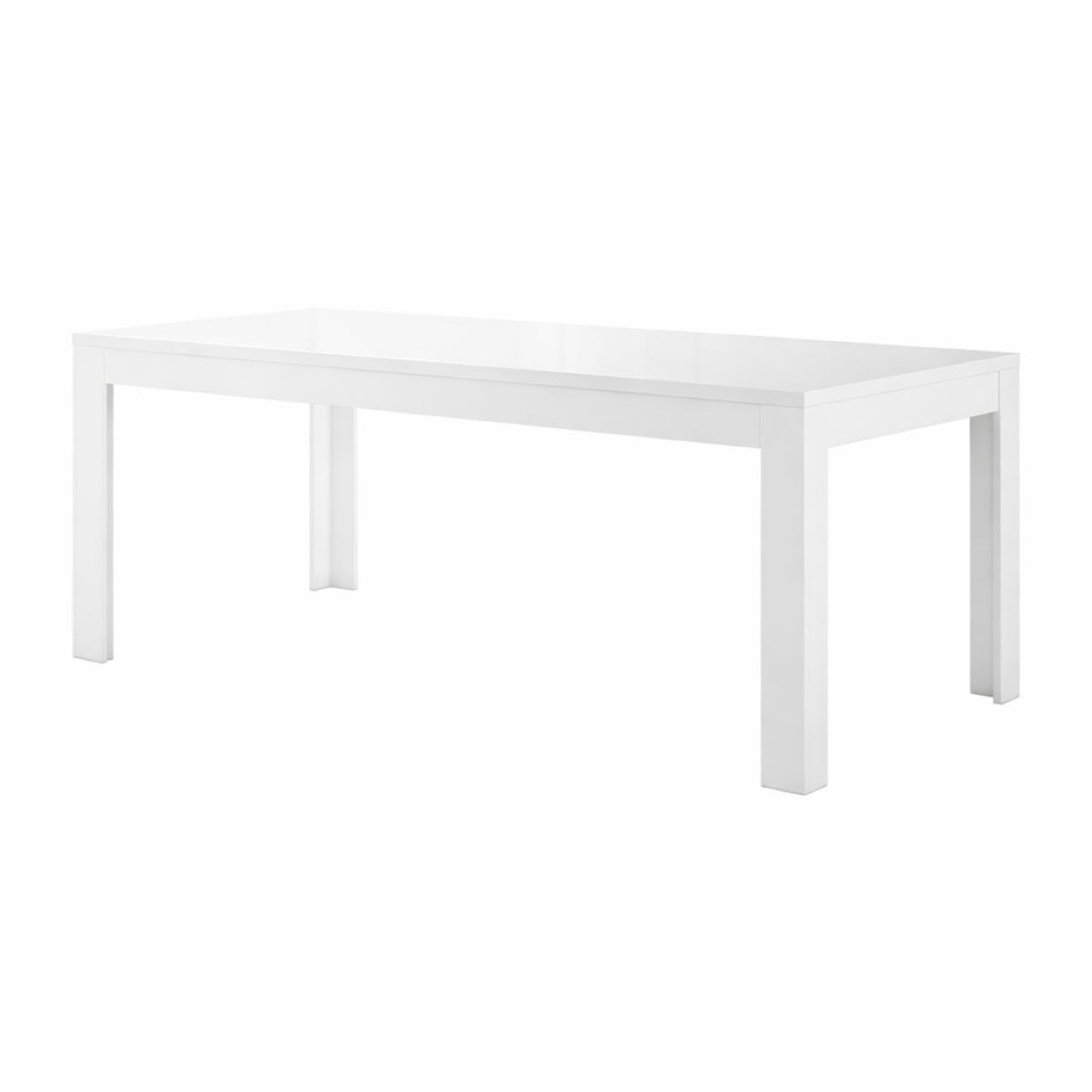 JLC KREATION Table à manger design laqué blanc 180cm APHODITE