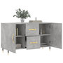 Voir la diapositive 4 : VIDAXL Buffet gris beton 100x36x60 cm bois d'ingenierie
