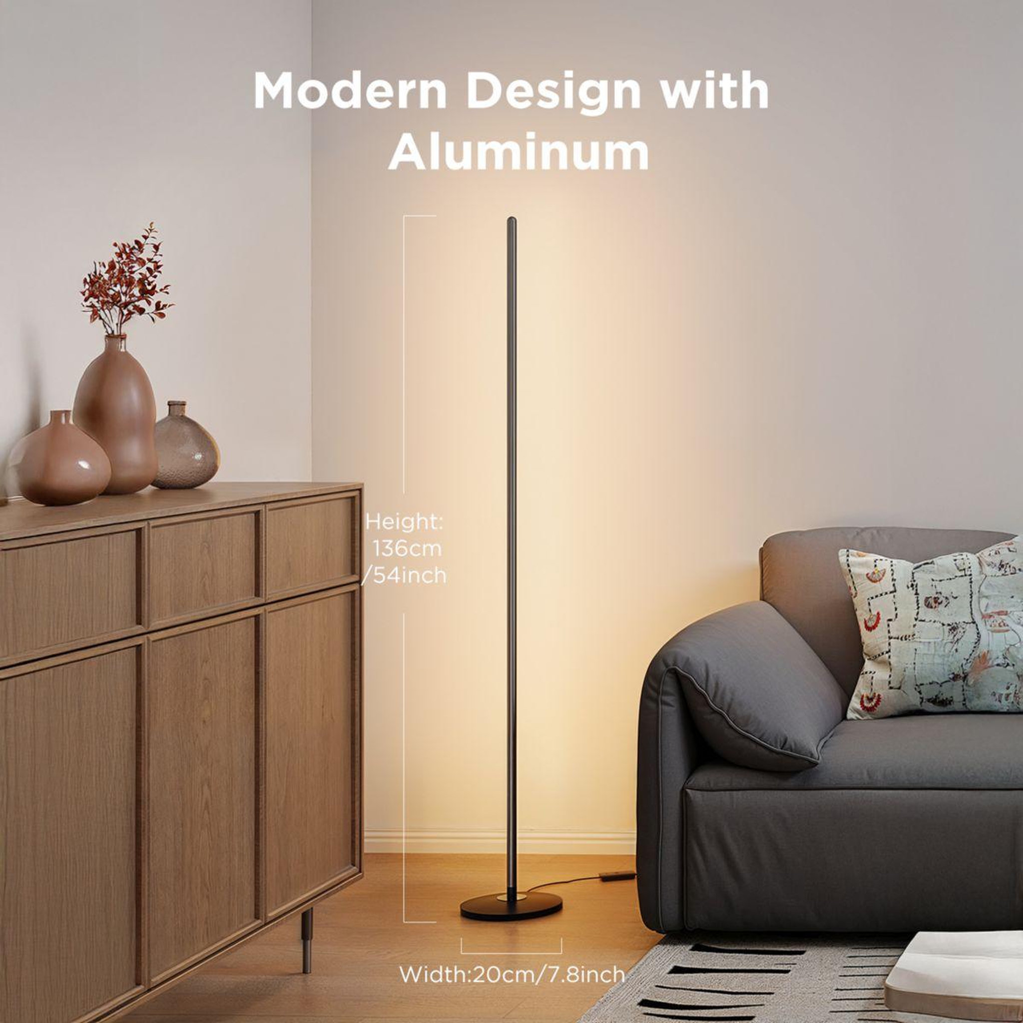Voir la diapositive 5 : GOVEE Lampe connectée Lampadaire RGBICW 136 CM