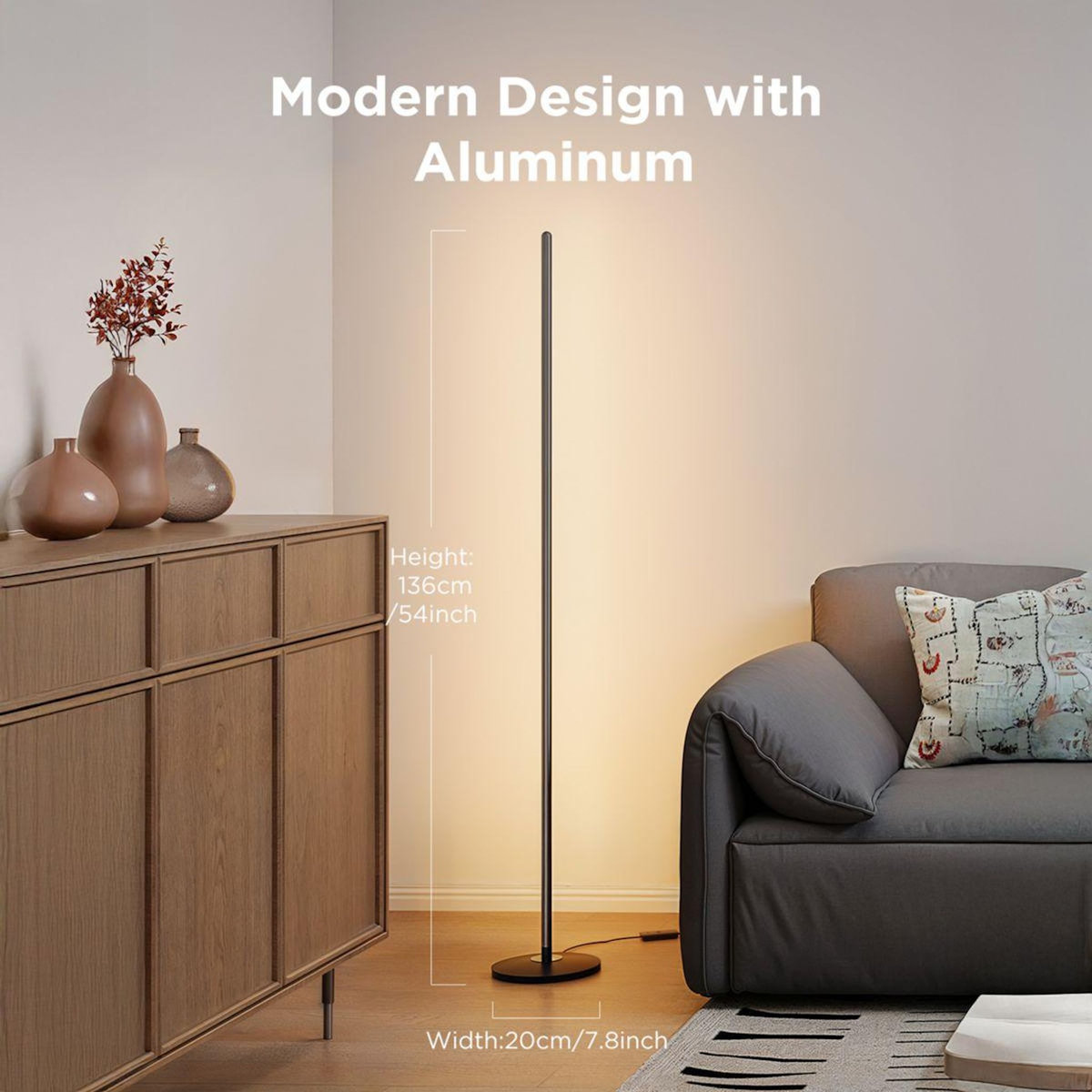 GOVEE Lampe connectée Lampadaire RGBICW 136 CM