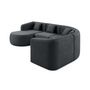 Voir la diapositive 4 : LISA DESIGN Ikare - canapé modulable d'angle gauche - 5 places - avec méridienne - en tissu