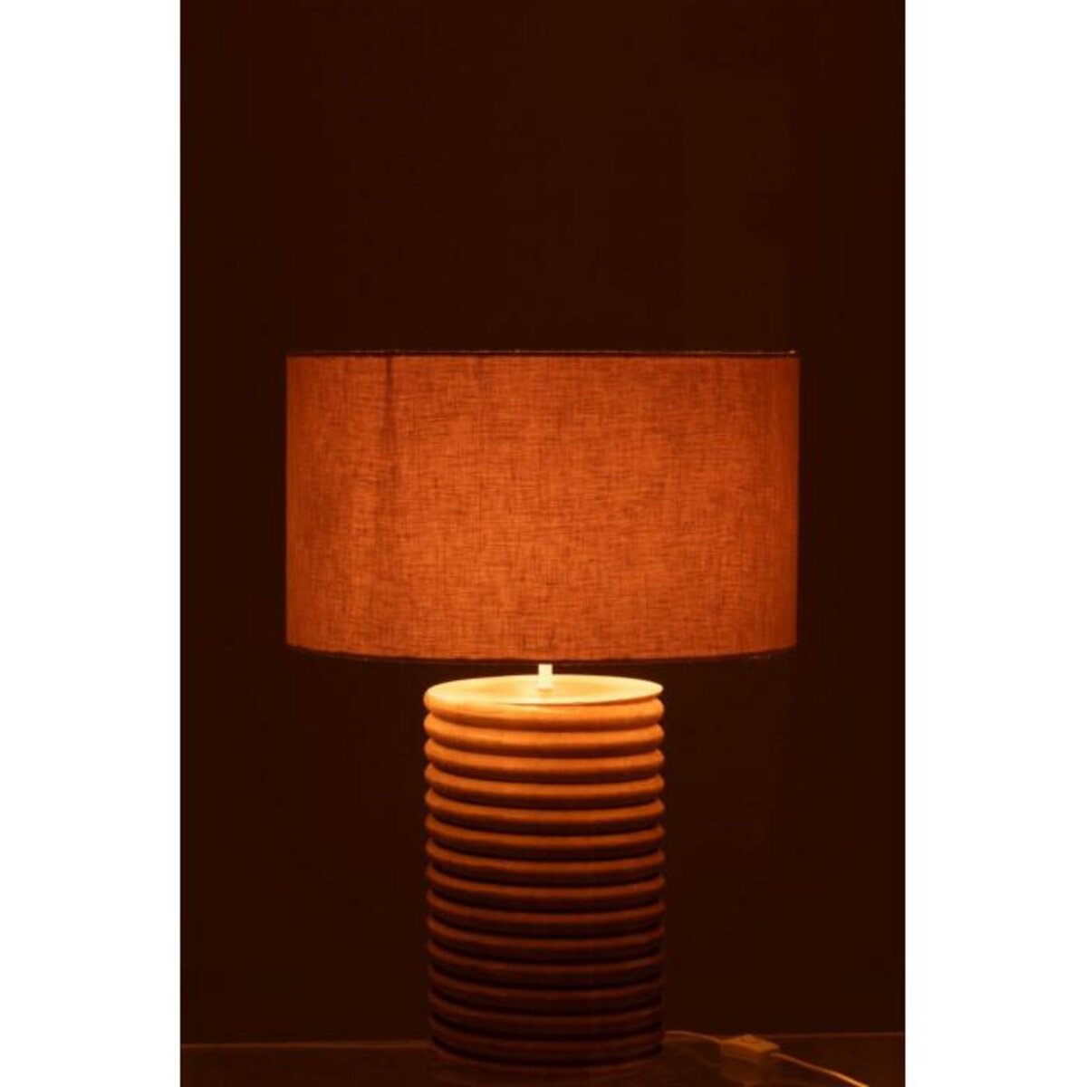 Paris Prix Lampe à Poser Filetage en Bois  Ailanthus  70cm Naturel