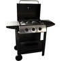Voir la diapositive 2 : Listo Barbecue gaz BGZ L1 noir 3 brûleurs sur chariot, 51x34 cm