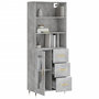 Voir la diapositive 3 : VIDAXL Buffet haut Gris beton 69,5x34x180 cm Bois d'ingenierie