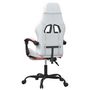 Voir la diapositive 5 : VIDAXL Chaise de jeu pivotante et repose-pied Blanc et rose Similicuir