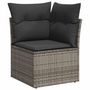 Voir la diapositive 4 : VIDAXL Salon de jardin avec coussins 8 pcs gris resine tressee acacia