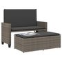 Voir la diapositive 4 : VIDAXL Banc de jardin avec coussins et repose-pied gris resine tressee