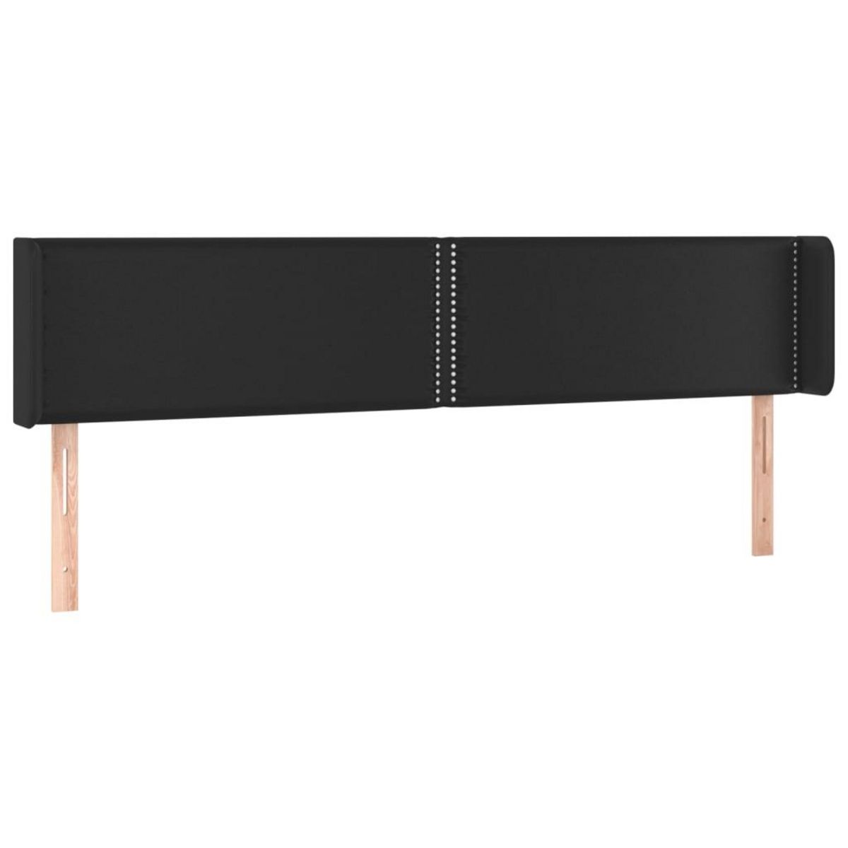 VIDAXL Tete de lit avec oreilles Noir 183x16x78/88 cm Similicuir