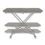 Voir la diapositive 3 : ID MARKET Table basse extensible relevable en table à manger rectangulaire URBANA plateau effet béton pied gris