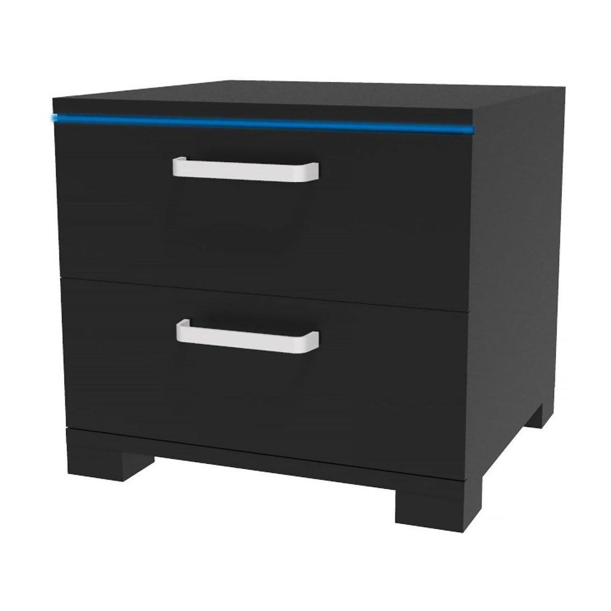Habitat et Jardin Chevet LED  Karina  - 41 x 38 x 41.5 cm - Noir