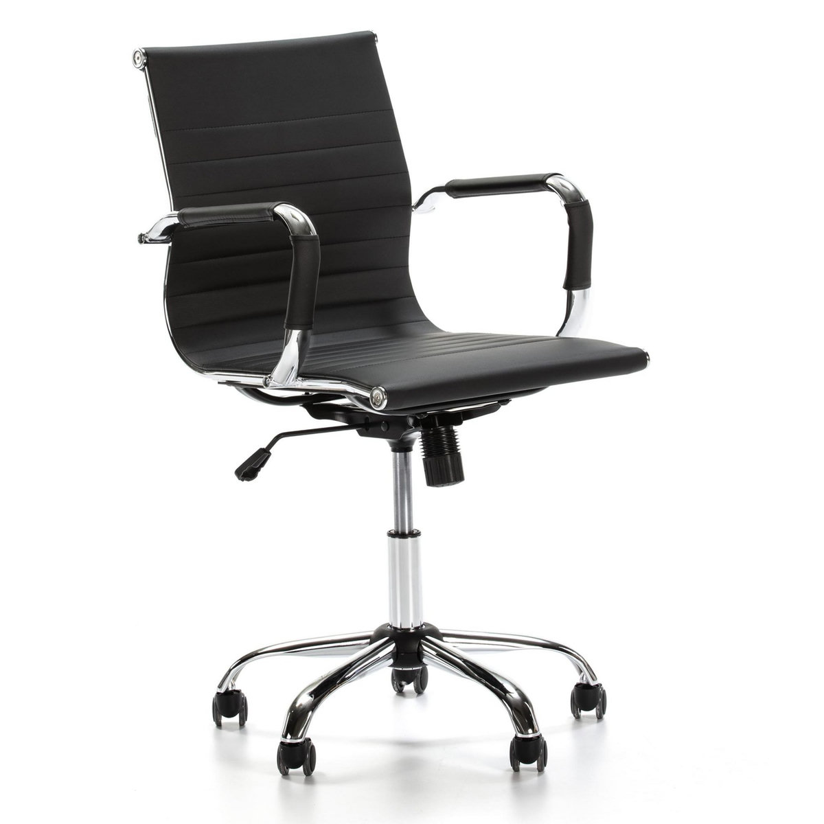 VS VENTA-STOCK Fauteuil de Bureau Croma inclinable Noir,Cuir Synthétique