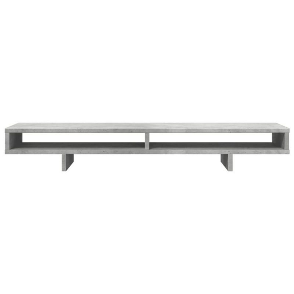 VIDAXL Support de moniteur gris béton 100x27x15 cm bois d ingénierie