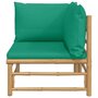 Voir la diapositive 3 : VIDAXL Canape d'angle de jardin avec coussins vert bambou