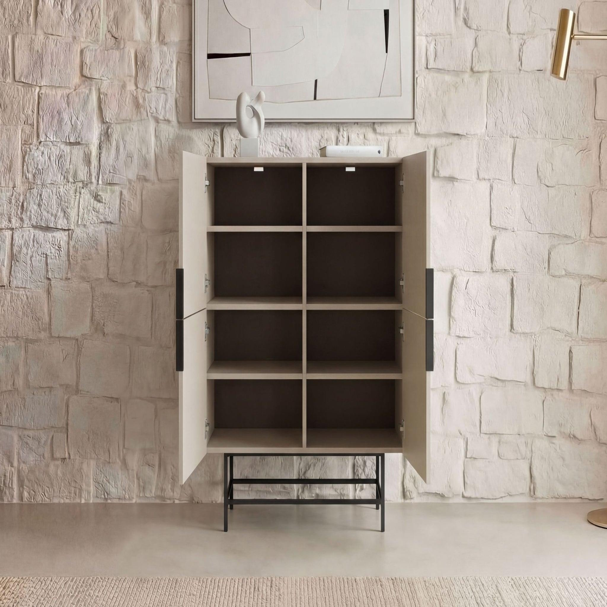 Voir la diapositive 4 : CASANOVA PARIS Soma - commode 4 portes 100cm en mélamine