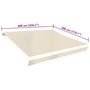 Voir la diapositive 5 : VIDAXL Toit d'auvent Toile Creme 6x3 m (Cadre non inclus)