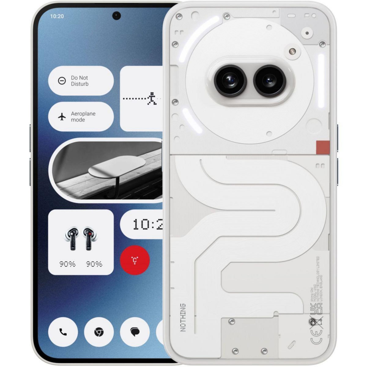 NOTHING Smartphone Phone (2a) Blanc Cassé 128Go