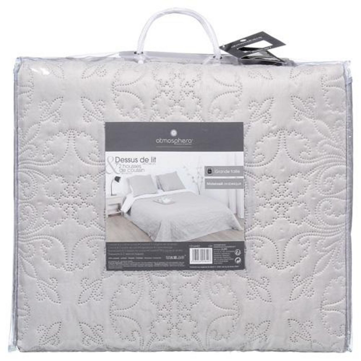 ATMOSPHERA Dessus de lit et 2 taies Arabesque - 260 x 240 cm.