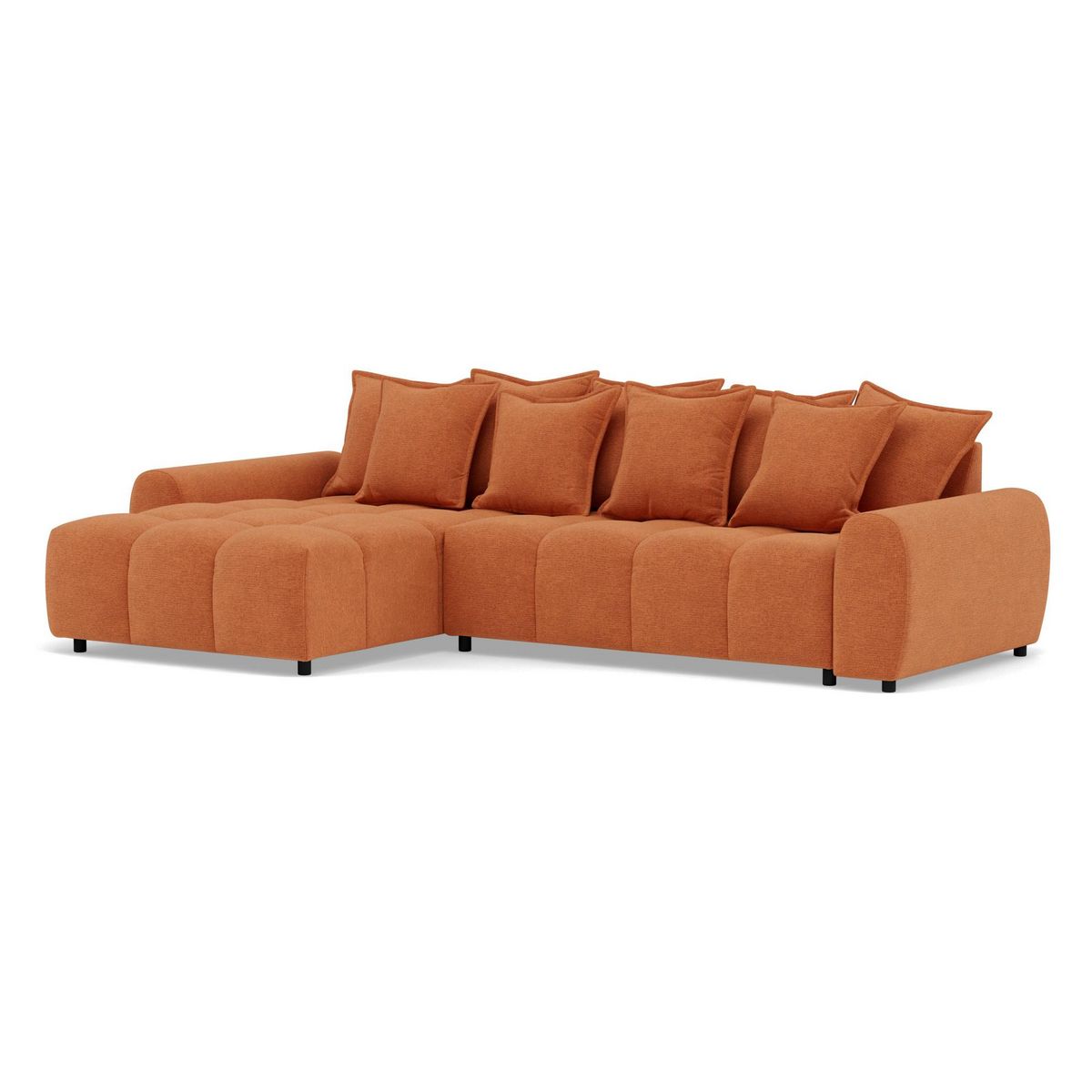 LISA DESIGN Adelaide - canapé d'angle réversible 4 places en tissu texturé