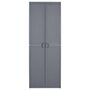 Voir la diapositive 2 : VIDAXL Armoire de rangement de jardin gris 65x45x172 cm PP rotin
