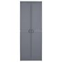 Voir la diapositive 2 : VIDAXL Armoire de rangement de jardin gris 65x45x172 cm PP rotin